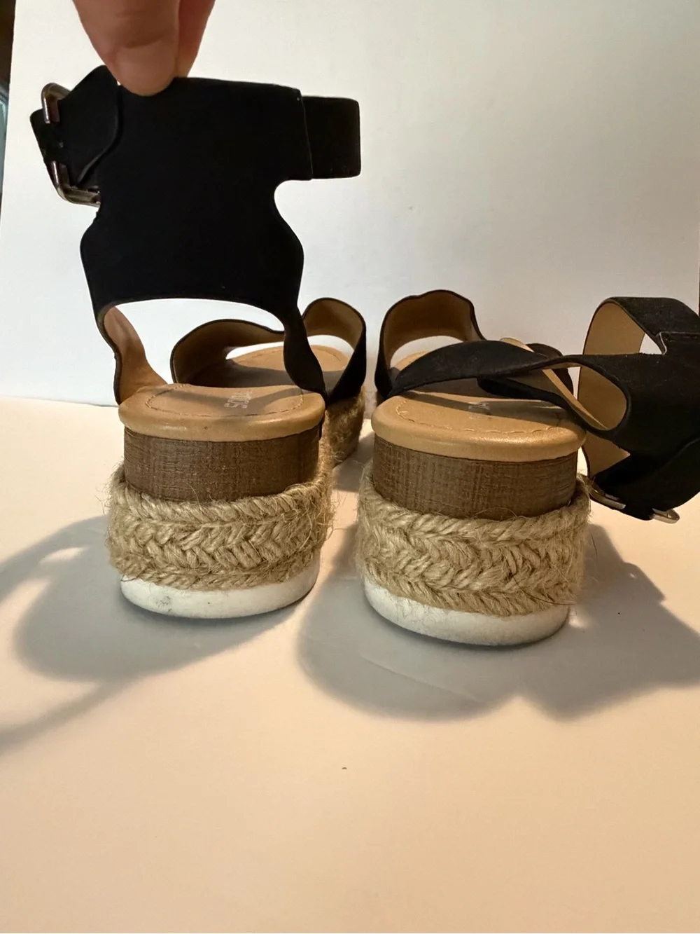 Black Platform Sandals - Women